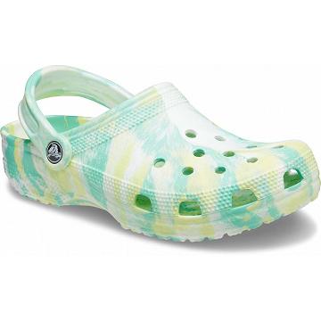 Crocs Classic Marbled Men's Clogs Mint | Australia 0787UZGT